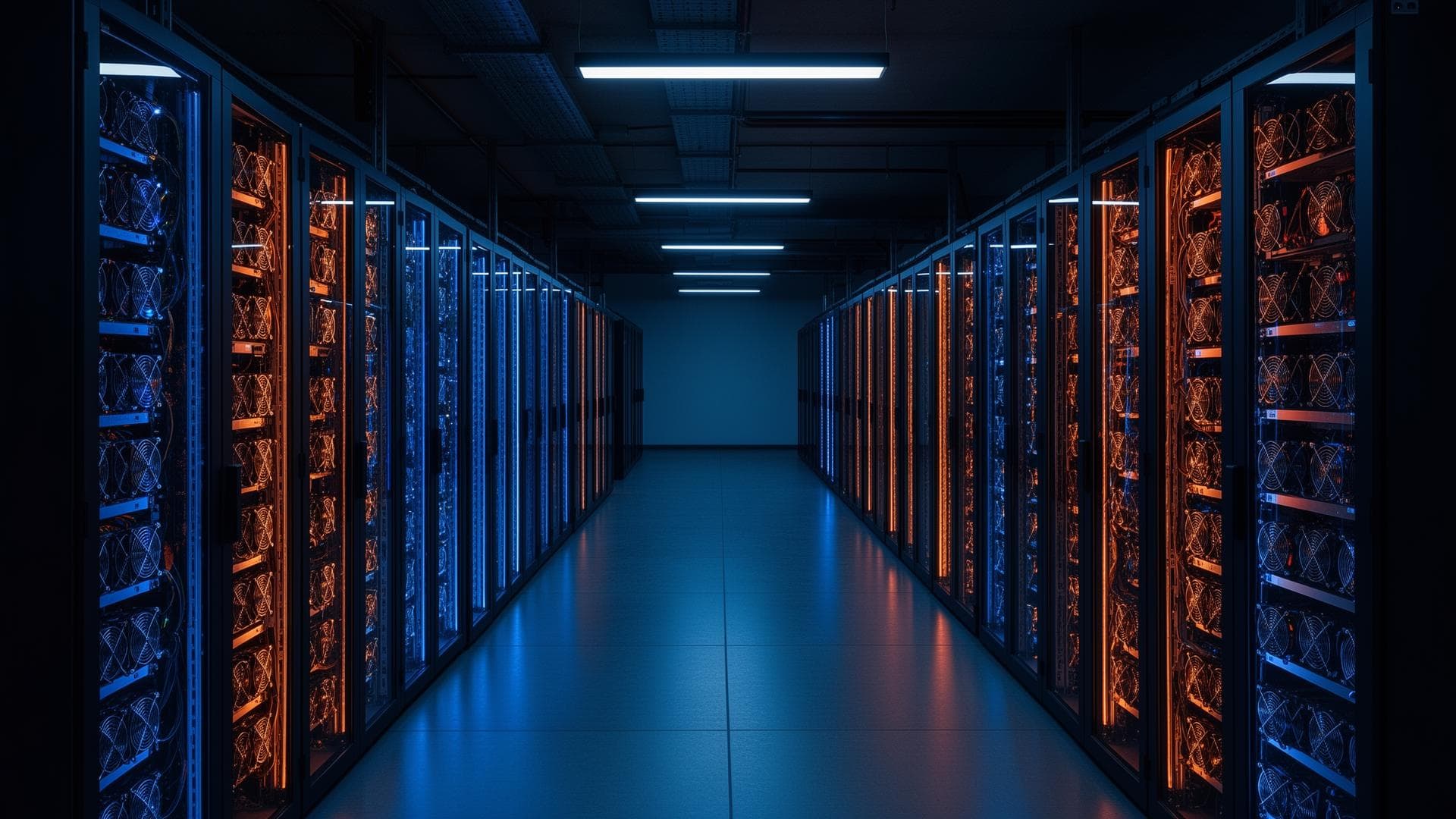 Lokotech data center with mining hardware racks